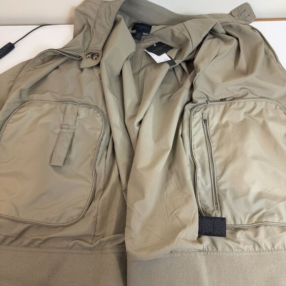 MAGASCHONI MAN NWT Men’s L Full Zip Bomber Lightweight Jacket Packable Tan Khaki - Picture 7 of 11